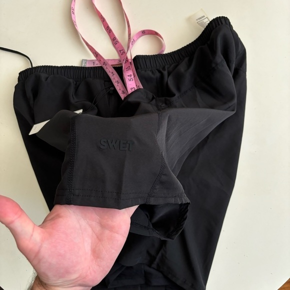 Swet Tailor Men’s 7” Active Gym Short Size XL Black Lined New - Picture 7 of 10